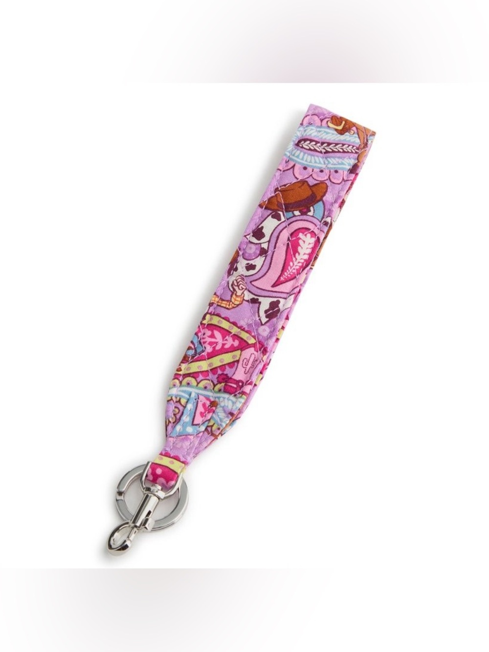 Vera Bradley NWT Disney keychain Wide Wristlet Strap Toy Story Rodeo Pink